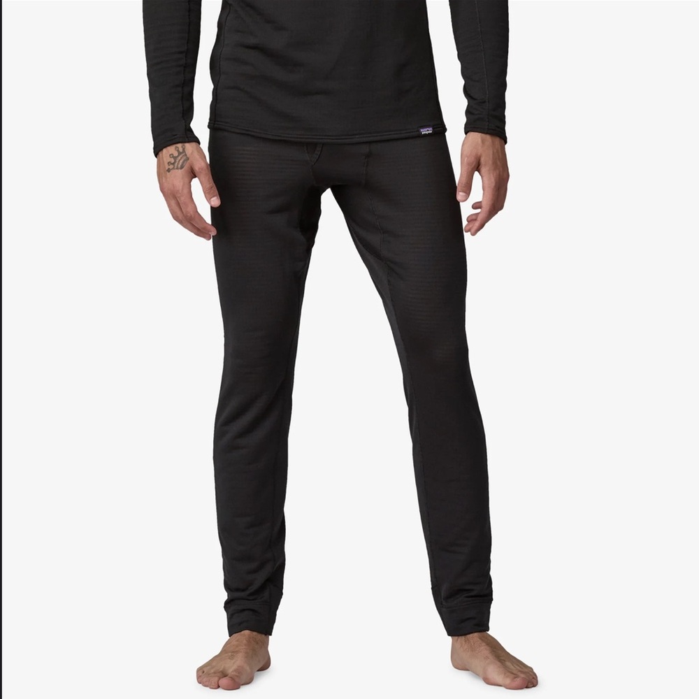 Patagonia Men's Capilene Thermal MidWeight Bottoms Black Baselayer Pants XL - Picture 2 of 10